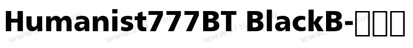 Humanist777BT BlackB字体转换